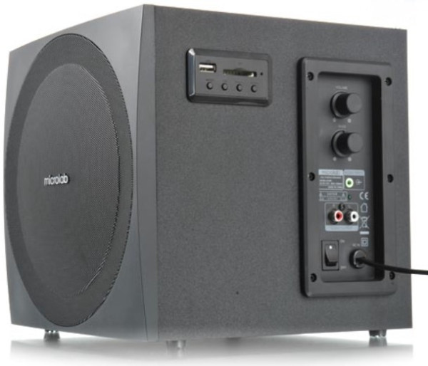 Microlab M300U Aktivni drveni zvucnici 2.1  38W RMS(14W,2x12W) SD, USB, FM radio, 3.5mm