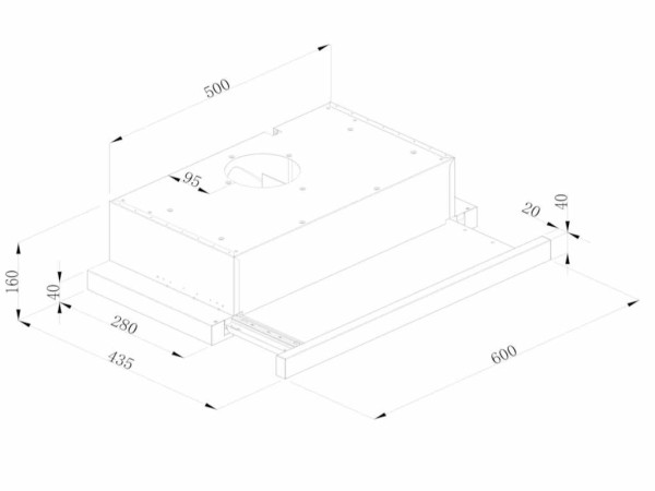 Aspirator TESLA DT600AXteleskopski60cm350m3hinox
