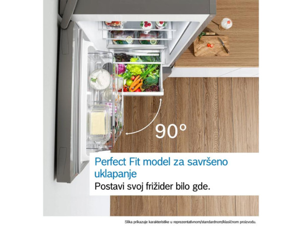 Frižider BOSCH KGN49LBCFSerija 6samostojecikombinovaniTotal No FrostC440Lstaklena vratacrna
