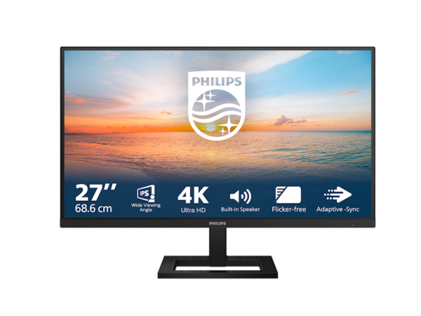 Monitor PHILIPS 27E1N1800AE00 27''IPS3840x2160 60Hz4ms GtGHDMIx2,DPVisinaVESAzvucnicicrna