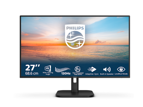 Monitor PHILIPS 27E1N1200A00 27''IPS1920x1080120Hz4ms GtGVGA,HDMI,DPVESAzvucnicicrna
