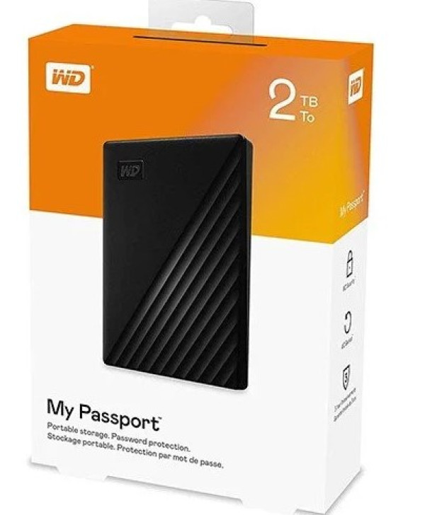 WD My Passport 2TB 2.5 inea eksterni hard disk WDBYVG0020BBK crni