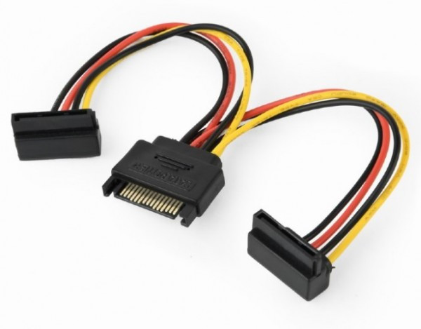 Kabl naponski Cablexpert SATA 1na2 MF CC-SATAM2F-02 pod uglom