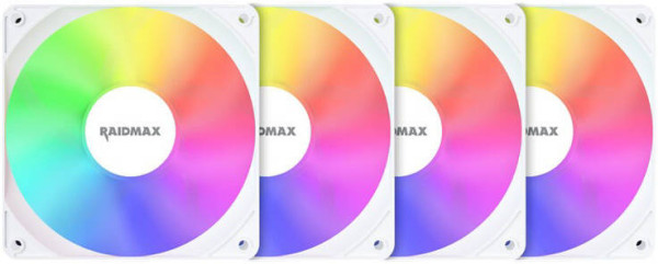 Ventilator 4x 120mm kit Raidmax Infinity X-Air White ARGB , NV-X120FWDC4