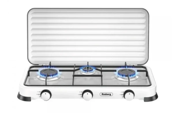 Plinski rešo sa tri gorionika i poklopcem Rosberg R51454D3bela