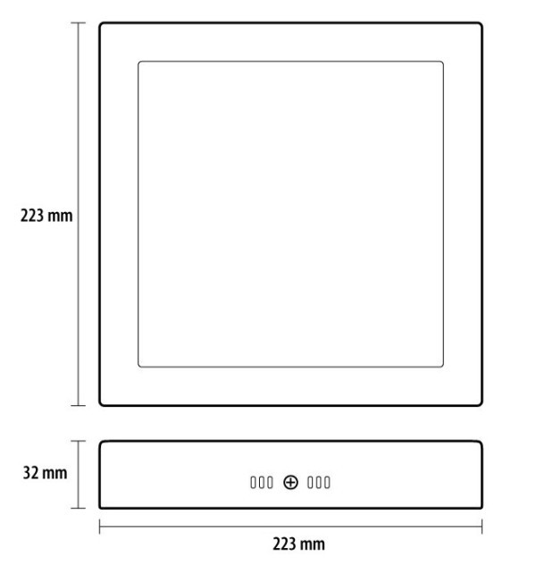 LED PANEL LNP-P18/W NADGRADNI kocka 18W, 6500K, Hladno Bela, 223mm