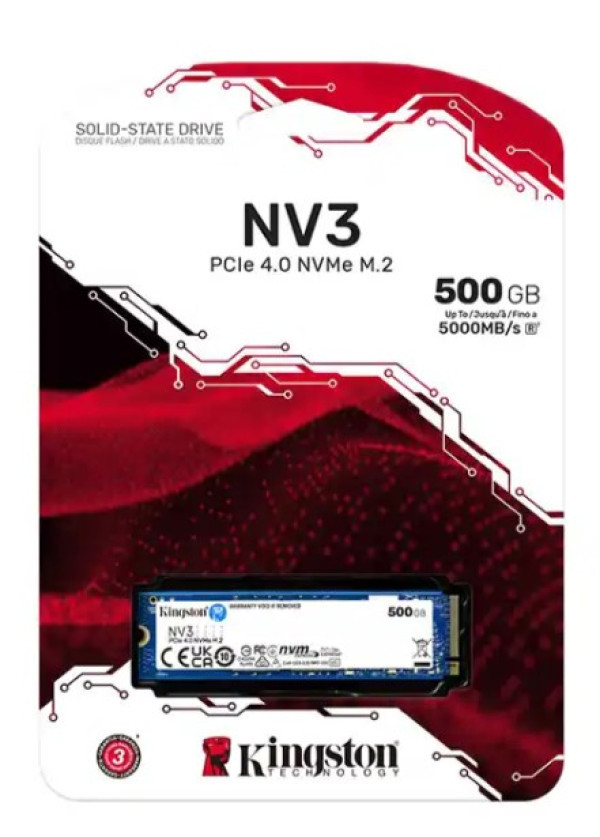 SSD M.2 NVME 500GB Kingston SNV3S/500G 5000MBs/3000MBs