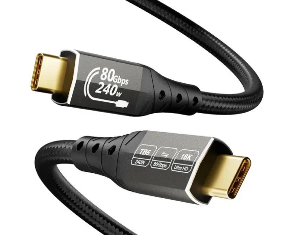 Kabl USB  E-Green USB4 V2.0 USB C-CMM Thunderbolt 54, 80GbpsPD 16K@60Hz 8K@120Hz, 2m, crna