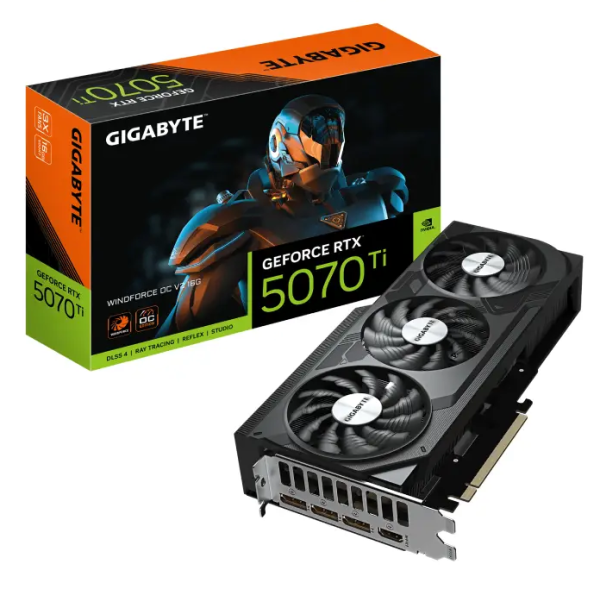 SVGA Gigabyte RTX 5070-Ti WINDFORCE 3 OC SFF 16GB, GV-N507TWF3OCV2-16GD