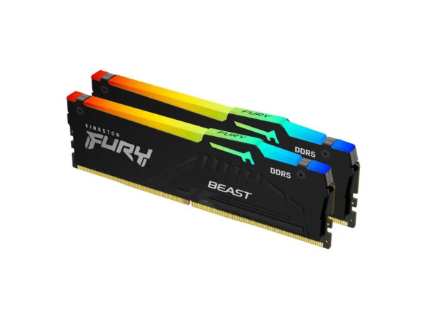 Memorija KINGSTON KF556C36BBEAK2-32 32GB(2x16GB)DIMMDDR55600MHzCL36FURY Beast RGB EXPO