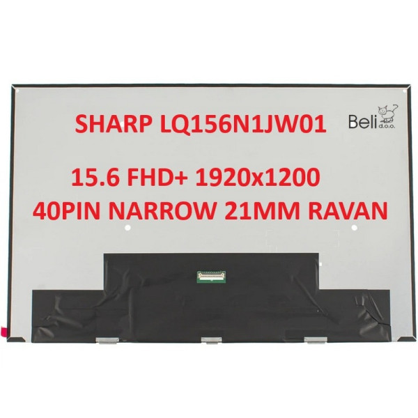 LED ekran za laptop 15.6 SLIM 40pin narrow 21mm FHD+ IPS KRAĆI bez kacenja RAVAN