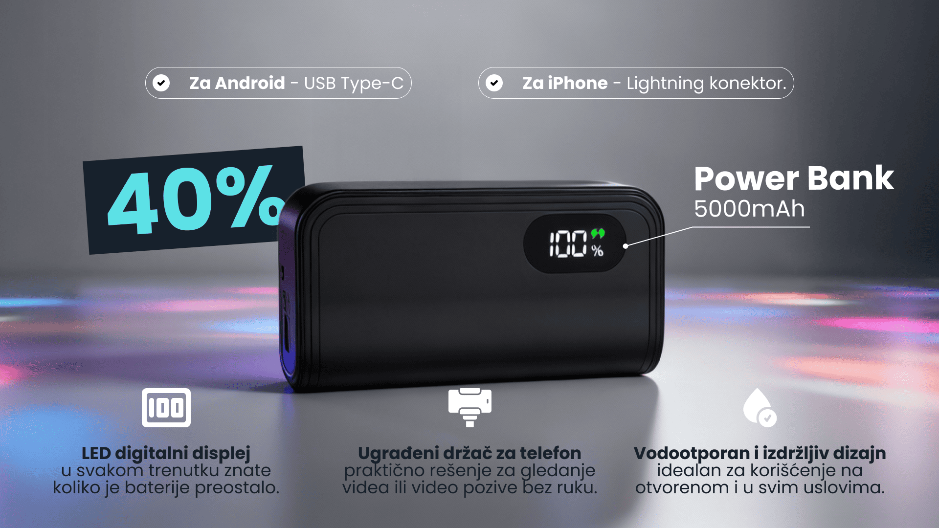 Power Bank android i iphone